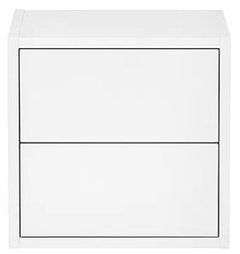Boxie 2 sertare dulap de perete 40x40x37 cm alb