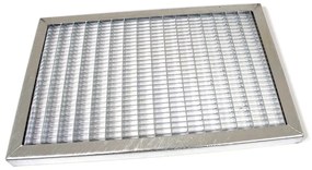 Covoraș metalic grilaj 50 x 100 x 3,3 cm, argintiu