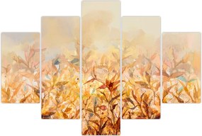 Tablou - Frunze în culori de toamnă, pictură în ulei (150x105 cm)