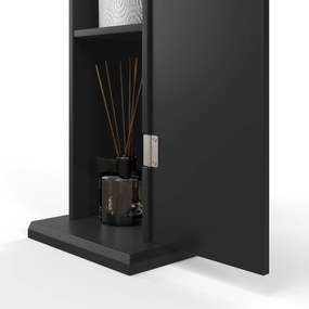 HOMCOM Suport hârtie igienică mobilier baie 3 niveluri și suport hârtie, pentru spații mici, negru | Aosom Romania