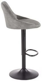 Scaun de bar H101 velvet gri