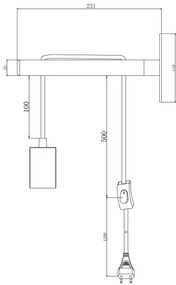 Lampă de perete Brilliant JARBO 1xE27/60W/230V
