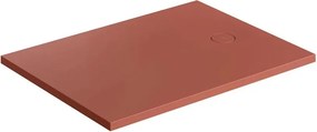 Cadita de dus compozit Omnires AquaRock M+ dreptunghiulara terracotta mat 90x120 cm