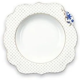 Farfurie adâncă din porțelan, Pip Studio, 23.5cm, colecția Royal White