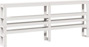 vidaXL Tăblie de pat cu rafturi, 200 cm, lemn masiv de pin