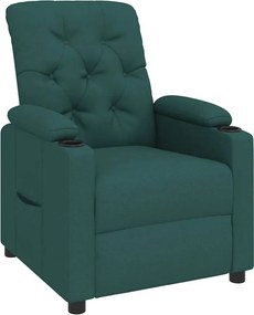 vidaXL Fotoliu rabatabil, verde închis, material textil