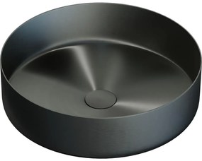 BATH DELUXE 06-040-16-02-00 - Lavoar pentru blat LJORDAL, Ø 40 cm, oțel/negru