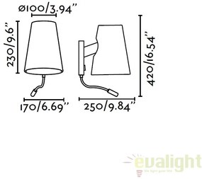Aplica de perete cu reader LED LUPE 29996
