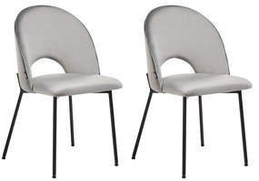 Set 2 buc. scaune pentru sufragerie CAVEL (poliester) (gri). Promo -38%. 1018790