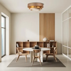 Lustr TRINITI 2xE27/60W/230V maro/auriu/bej