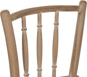 Scaun dining din lemn de cedru cu șezut împletit din rattan, 42×40×89 cm, „Lido"