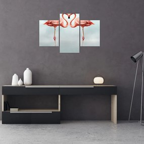 Tablou cu doi flamingo (90x60 cm)