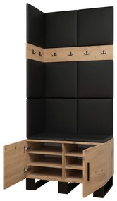 Set mobilier pentru hol Amanda 11 (Stejar artisan + roz). 1085948