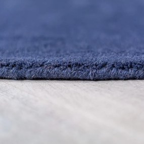 Covor albastru țesut manual, rotund, din lână ø 200 cm Mia Segment – Flair Rugs