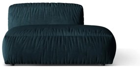 Modul pentru canapea modulară albastru închis cu tapițerie din catifea (cu colț pe partea dreaptă) Martina – Micadoni