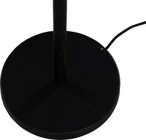 Lampă de podea neagră cu abajur din catifea maro 40cm - Simplo