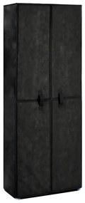 vidaXL Pantofar, negru, 60 x 30 x 166 cm, material textil