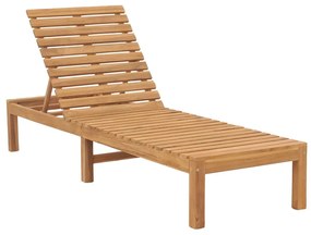vidaXL Șezlong, lemn masiv de tec