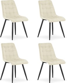 Set 4 Scaune Bucatarie/Dining Spirit Catifea Bej