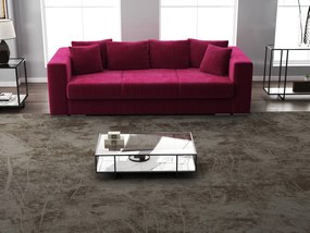 Canapea extensibilă dumonde cu ladă de depozitare si sezut confortabil din spuma high-density, Gloria Zoom Red 240x100 cm