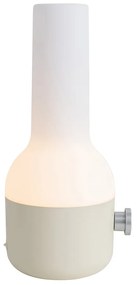 Set de 2 lămpi de masă pentru exterior bej cu alb, inclusiv LED reîncărcabil - Haard