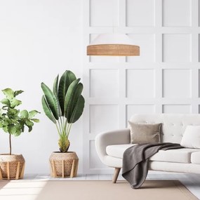 Lustră pe cablu MANISO 1xE27/60W/230V d. 45 cm alb/bej