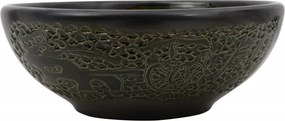 vidaXL Lavoar de blat, negru, rotund, Φ41x14 cm, ceramică
