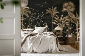 Tapet Magnolia Jungle, Black, Rebel Walls