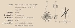 Lustra cu cristale Scholer design unicat realizata manual Lillibet M negru