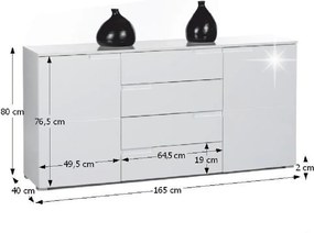 Dulap SPICE, alb lucios