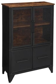 Comodă FIRA negru/maro