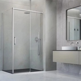 Cabina de dus dreptunghiulara cu usa glisanta Radaway Idea KDJ 100x75 cm finisaj nichel periat-transparent dreapta