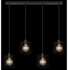 Globo 15640-4H - candelabru suspendat pe cablu TILLY 4xE27/60W/230V, negru