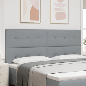 vidaXL Tăblie cap cu headboard Manual Gri deschis 200 cm țesătură