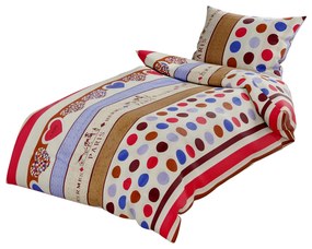 Lenjerii din bumbac pentru patut Culoare crem, HEARTS AND POINTS