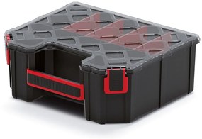 Organizator servieta 28,4 × 24,3 × 10,5 cm II, separatoare, negru