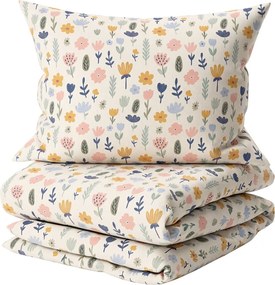 Lenjerie de pat din bumbac Renforce FLORI DREAM colorate Dimensiune lenjerie de pat: 70 x 90 cm | 140 x 200 cm