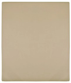 vidaXL Cearșaf de pat cu elastic, gri taupe, 90x200 cm, bumbac