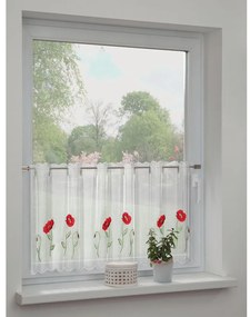 Perdea albă 155x45 cm Poppies – Sehlbach