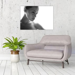 Tablou - Portretul femeii, alb- negru (70x50 cm)
