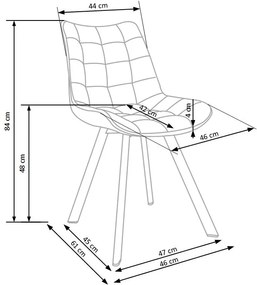 Scaun Tapitat K332 Negru 