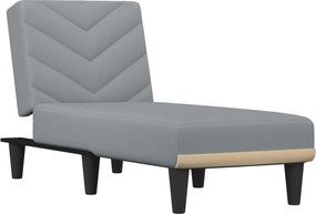 vidaXL Șezlong, gri deschis, material textil