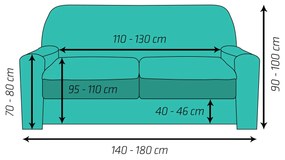 Husă multielastică 4Home Comfort fotoliu dublu, bordo, 140 - 180 cm, 140 - 180 cm