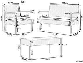 Set mobilier de grădină Marseille (bej). 1081271