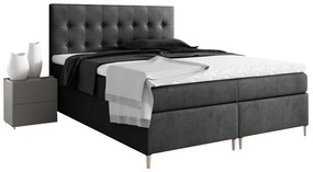 Expedo Pat tapițat boxspring GLORIA + topper, 120x200, jasmine 100