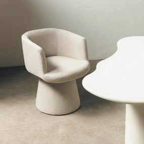 Fotoliu design rotativ YATO, crem