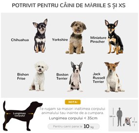 PawHut Cărucior pentru Câini Pliabil, Cărucior pentru Animale Domestice, Culoarea cafelei, 75 x 45 x 97cm