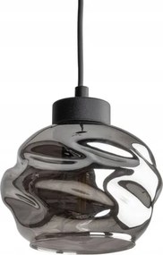 Lustră LED pe cablu ZULIA 1xE27/15W/230V negru/negru fumuriu