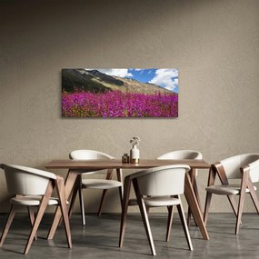 Tablou sceneriei cu lunca montană (120x50 cm)
