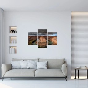 Tablou cu lac în stânci (90x60 cm)